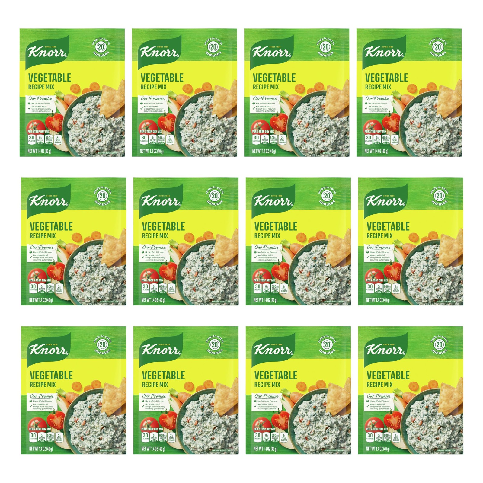 Knorr Recipe and Soup Mix 12 Count 1.4 Ounce (Pack of 12), Vegetable