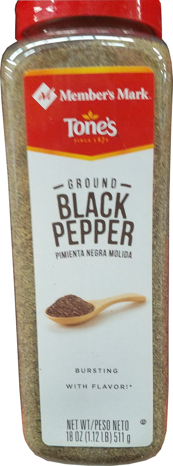 Member’s Mark Ground Black Pepper, 18 oz 1.12 Pound (Pack of 1),