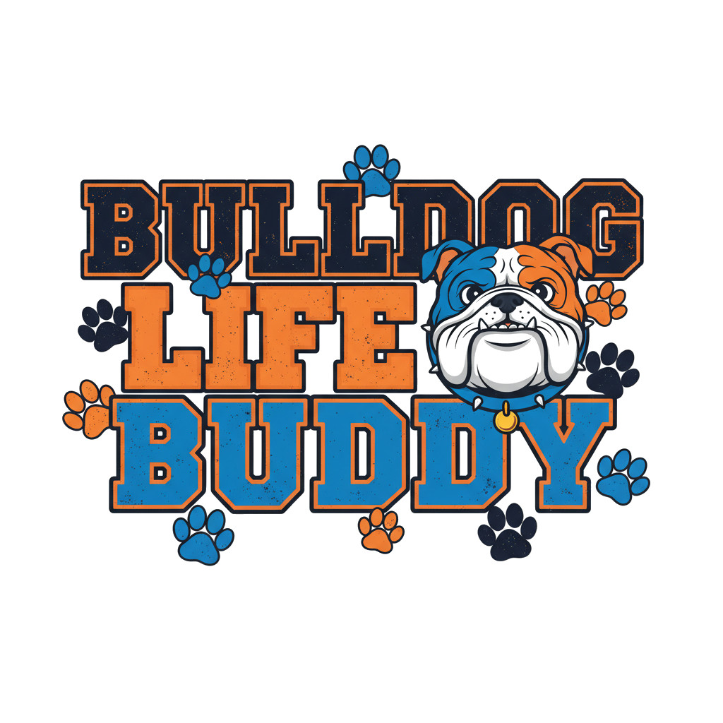 Custom Bulldog Paw Print Gift Set Mug Ornament Personalized Pet Name Bundle