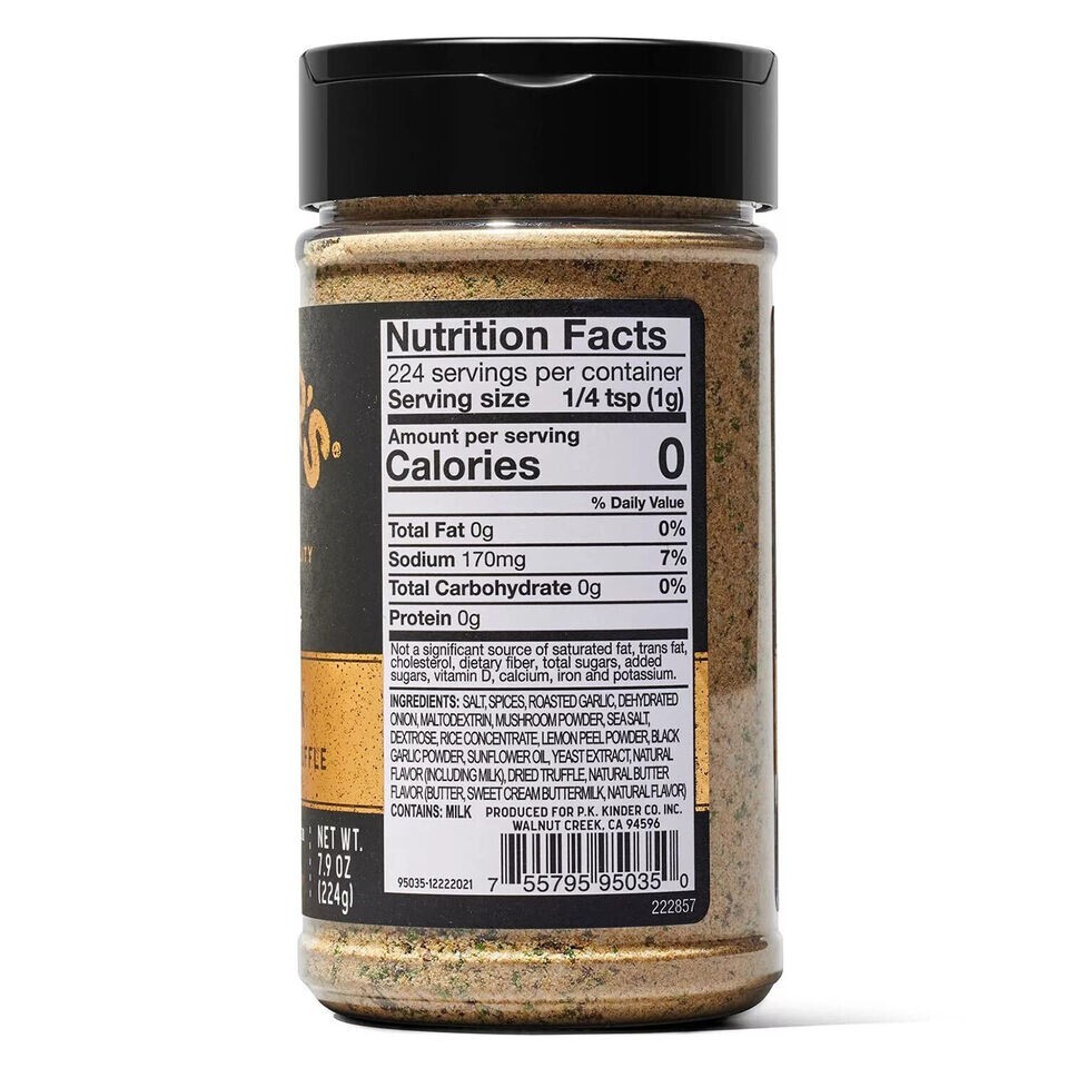 Kinder’s Prime Steak With Black Garlic & Truffle Premium Seasoning No MSG 7.9 Oz