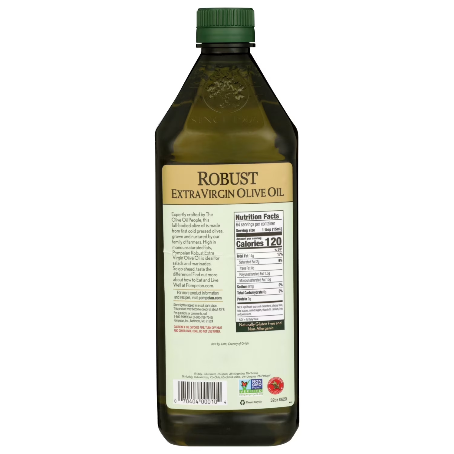 Pompeian Robust Extra Virgin Olive Oil – 32 fl oz FULL-BODIED TASTE