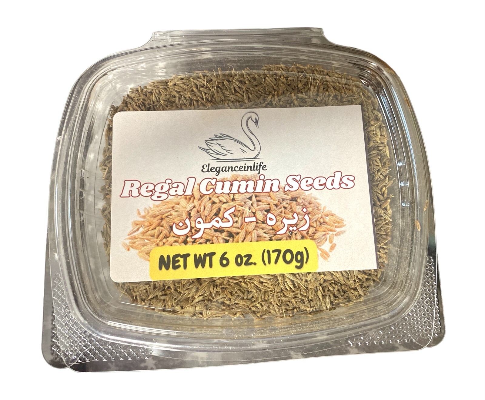 Eleganceinlife Regal Cumin Seeds NET WT 6 oz (170g) made in USA, Gluten-Free