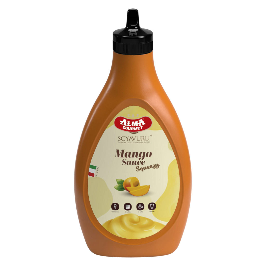 Alma Gourmet Mango Topping Sauce – Italian Dessert & Ice Cream Sauce 500g