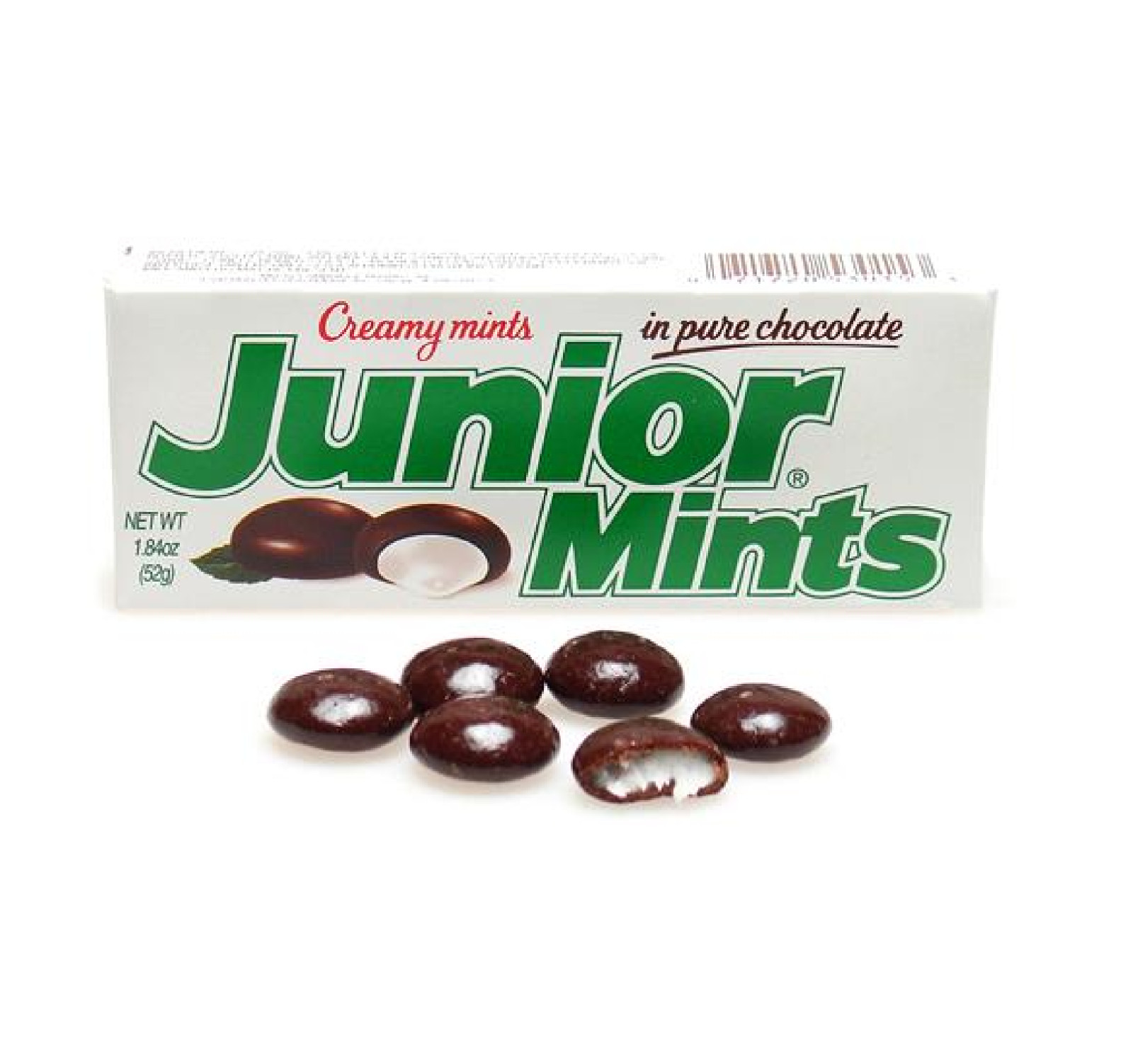 Full Box 24x Junior Mints Creamy Mints In Pure Chocolate Theater Box – 1.84oz