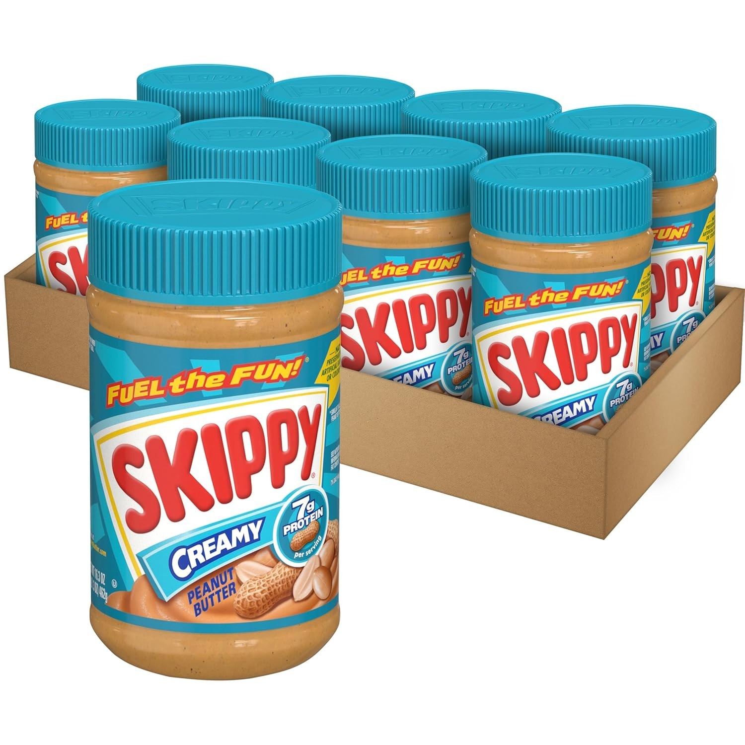 Skippy Creamy Peanut Butter – 8-Pack, 16.3 oz