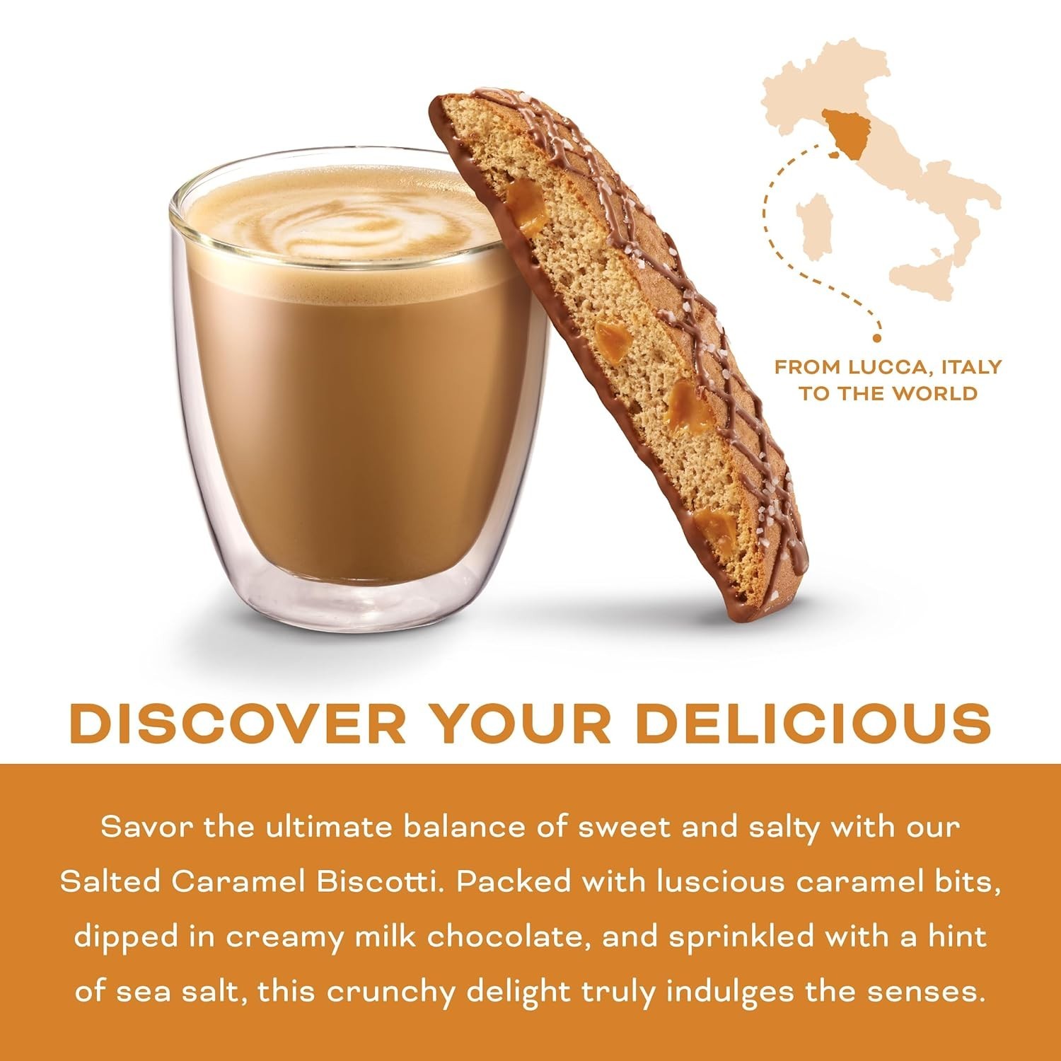 Gourmet Salted Caramel Biscotti – Individually Wrapped for Anytime Enjoyment