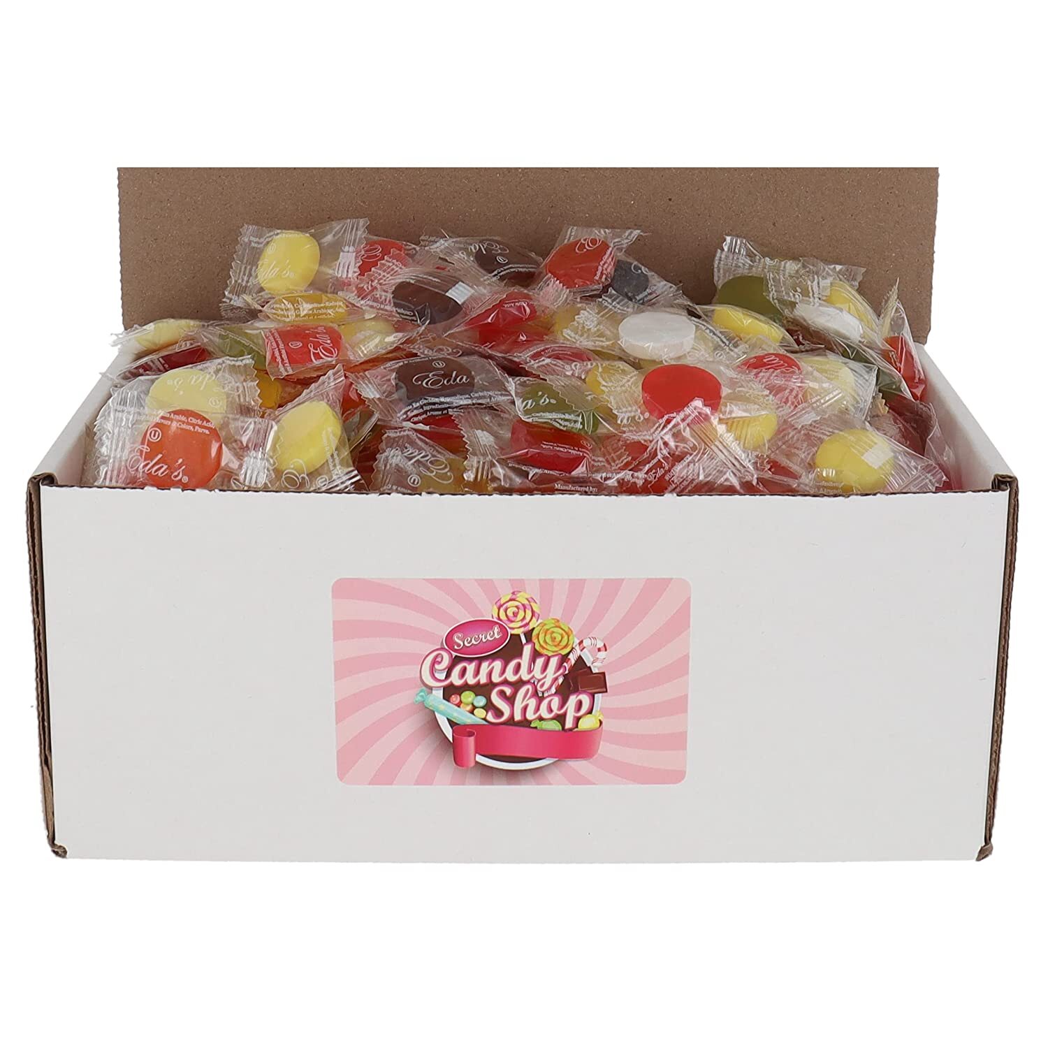Eda’s Sugar Free Hard Candy Fat Free Zero Carbs Bulk in Box (Assorted Tropical)