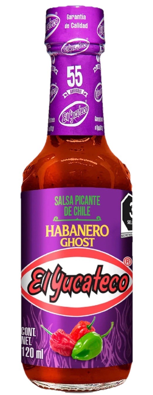 4 PK El Yucateco Salsa Habanero & Ghost Pepper 55th Anniversary-Limited Edition