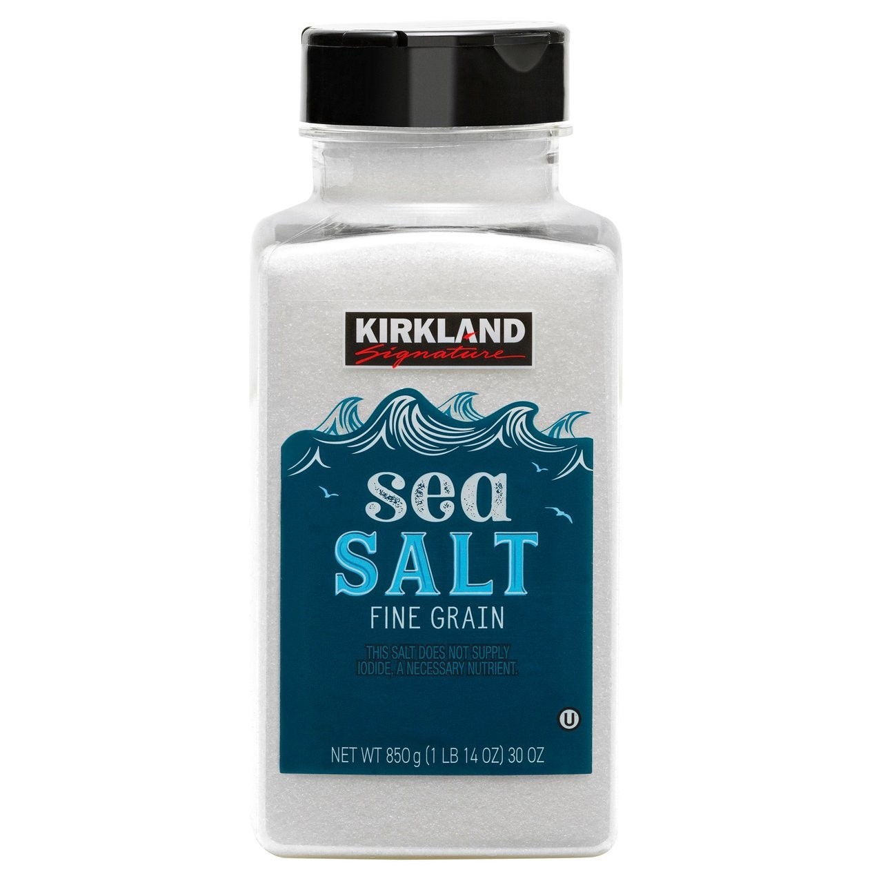 Kirkland Signature, Pure Sea Salt, 30 oz Fine Grain