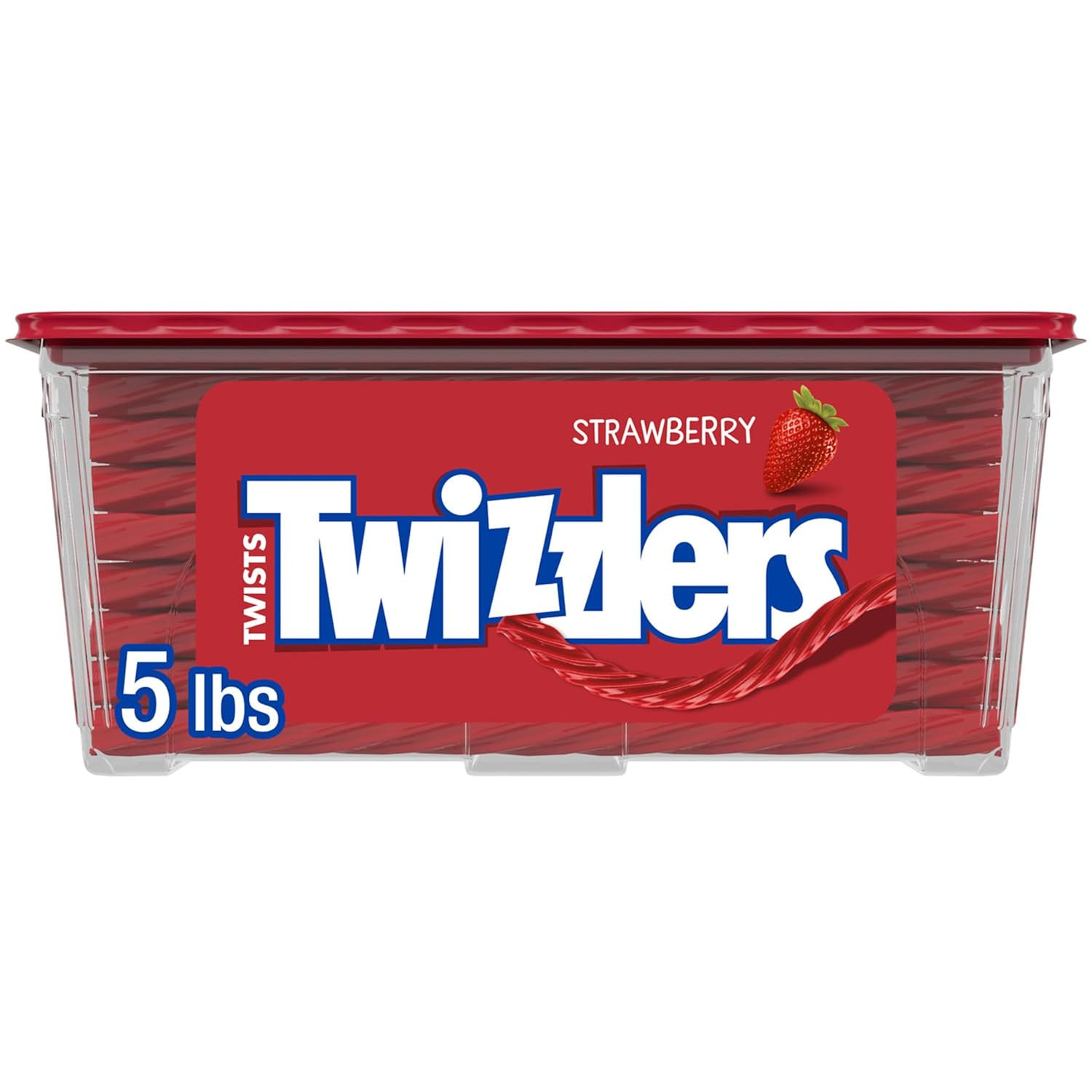 Twists Strawberry Flavored Licorice Style Chewy Holiday Candy Tub 5 Lb