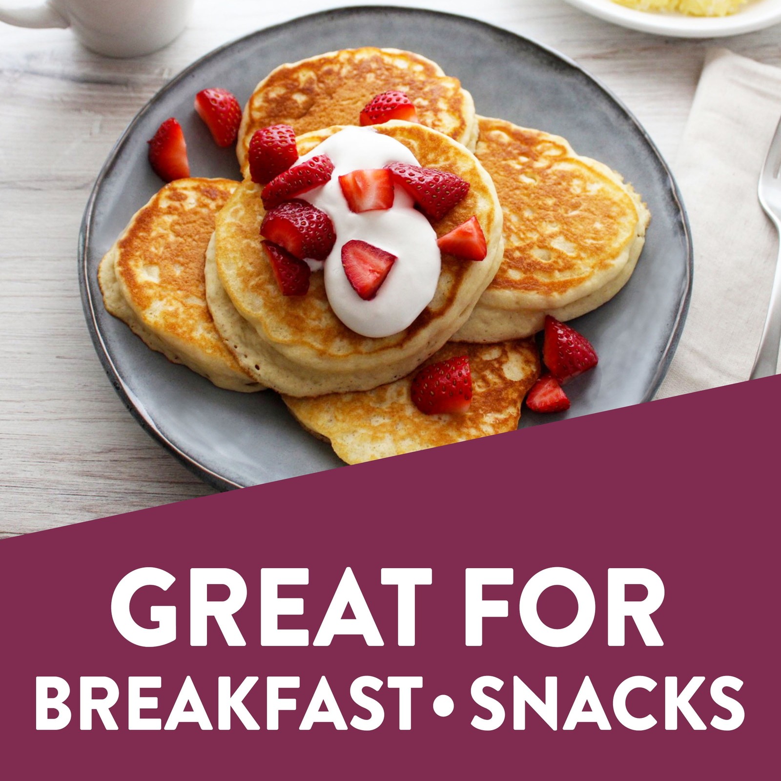 (4 pack) Krusteaz Sweet Cream Pancake and Waffle Mix, Light & Fluffy, 26 oz Box