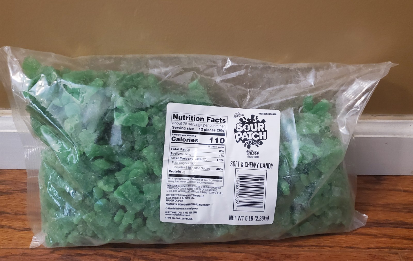 Sour Patch Kids Soft & Chewy Lime Flavored Candy Bulk 5 lb Bag