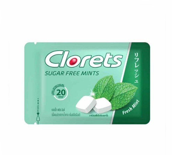 10x Clorets Sugar Free Fresh Mint Candy Fresh Breath Refreshing After Meals