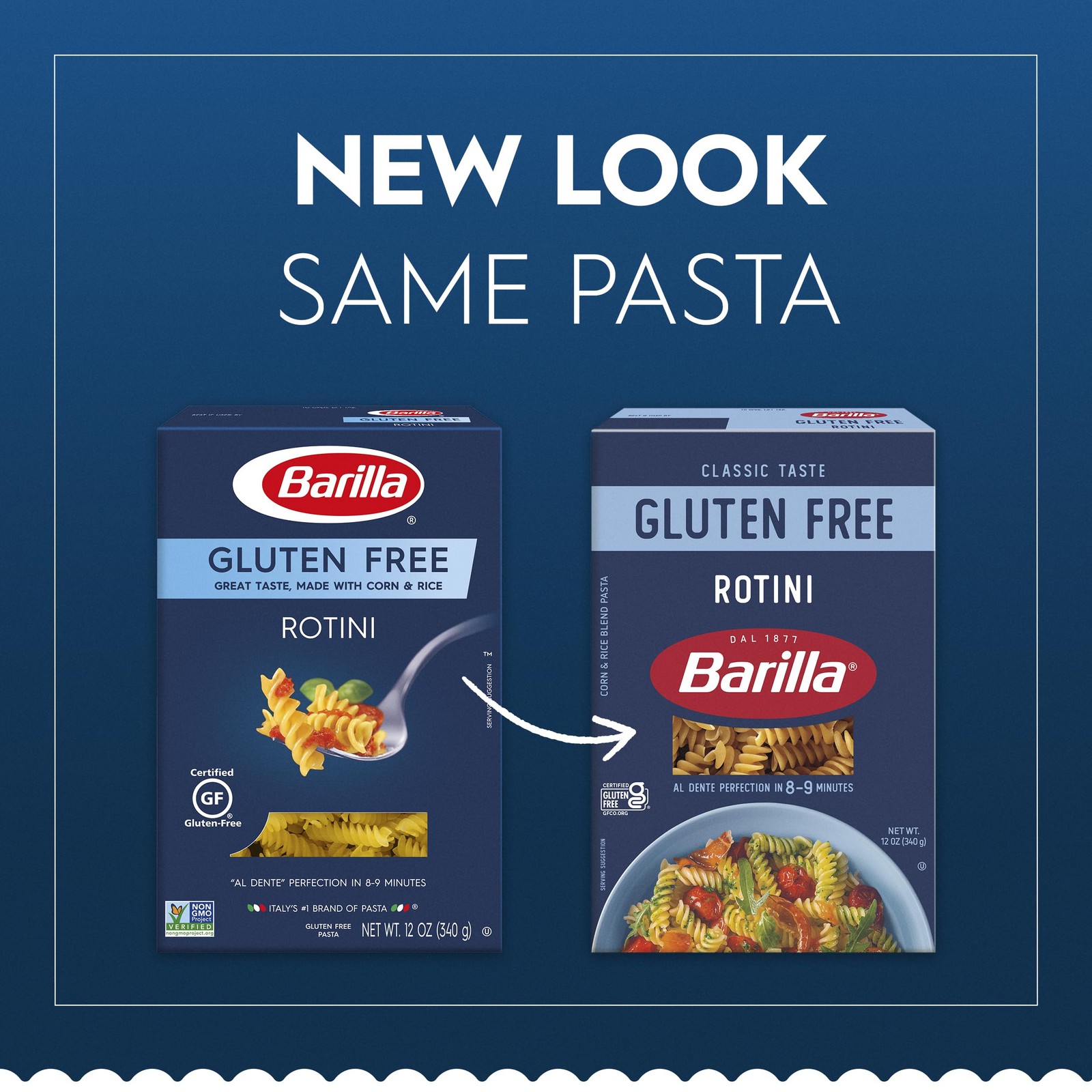 Barilla Gluten Free Rotini Pasta, 12 Ounce (Pack of 8) – Non-GMO Gluten Free