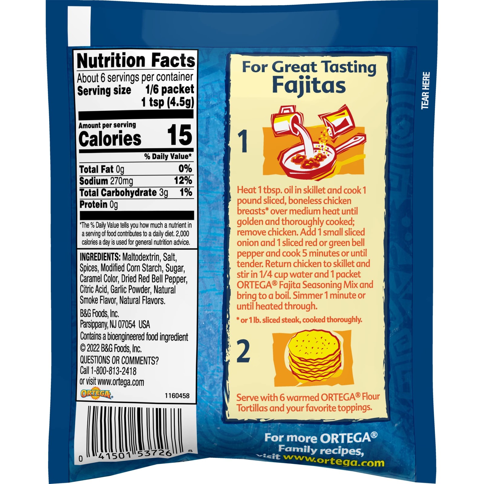 Ortega Seasoning Mix, Fajita, 1 Ounce (Pack of 1 12), Fajita