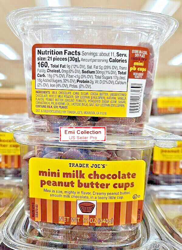 Trader Joe’s Mini Milk Chocolate Peanut Butter Cups Bundle 12oz 340g