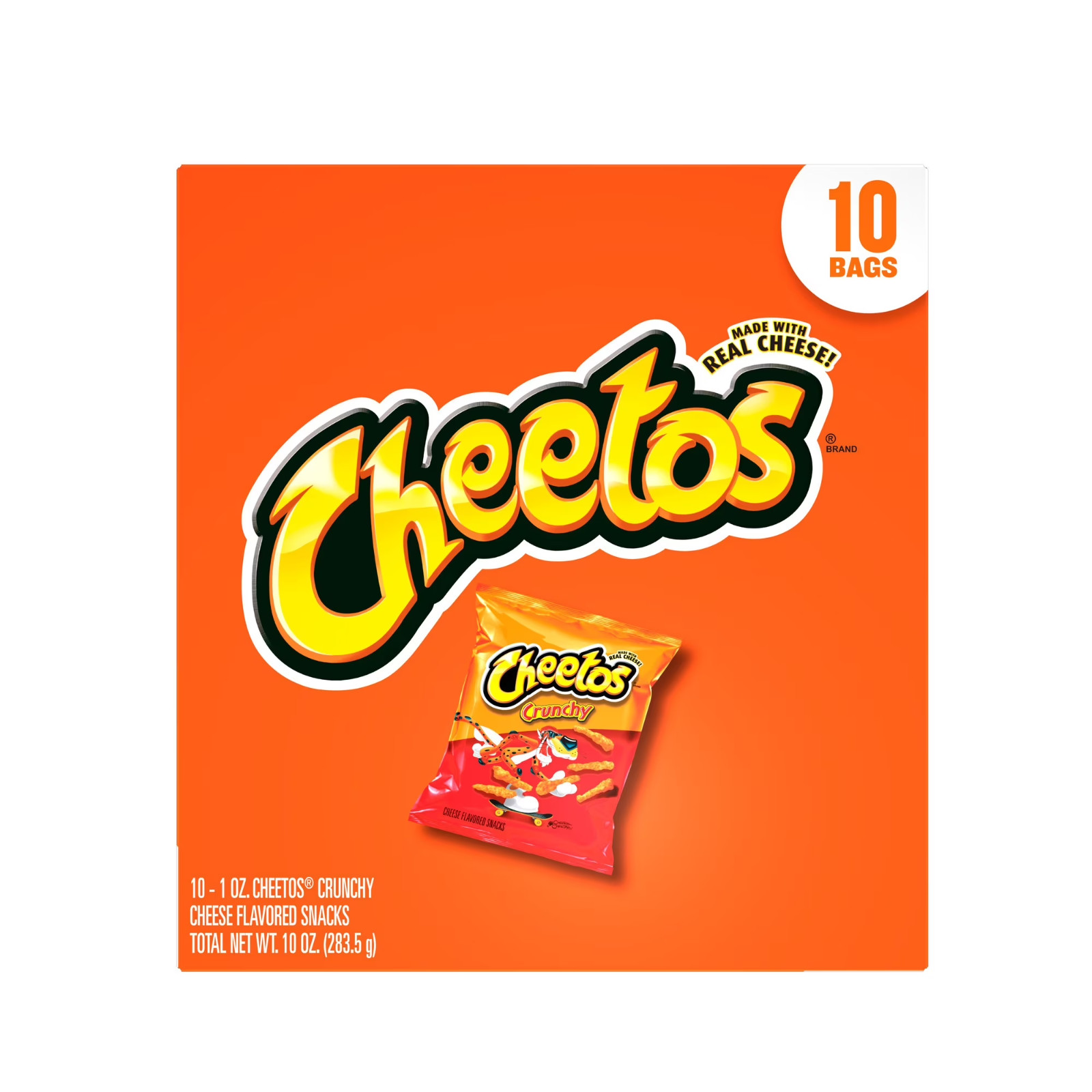 Cheetos Crunchy Cheese Flavored Snacks, 1 oz 10 Count Free Shipping