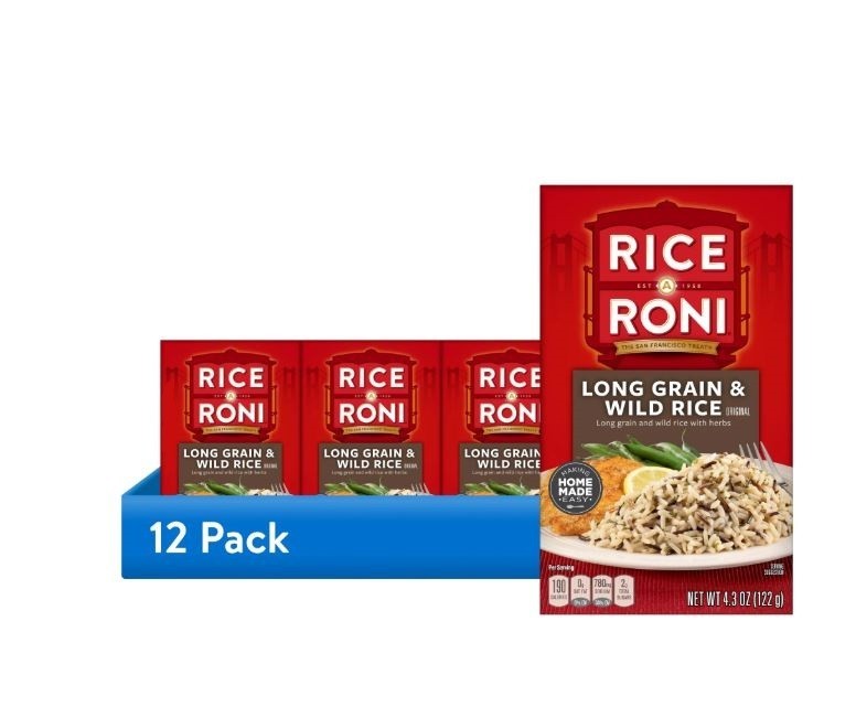 Long Grain & Wild Rice with Herbs, 4.3 Ounce Pack of 12