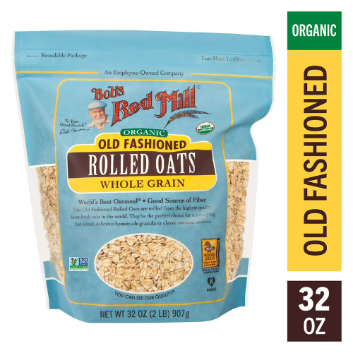 Bob’s Red Mill Old Fashioned Organic Rolled Oats 32 oz Pkg….