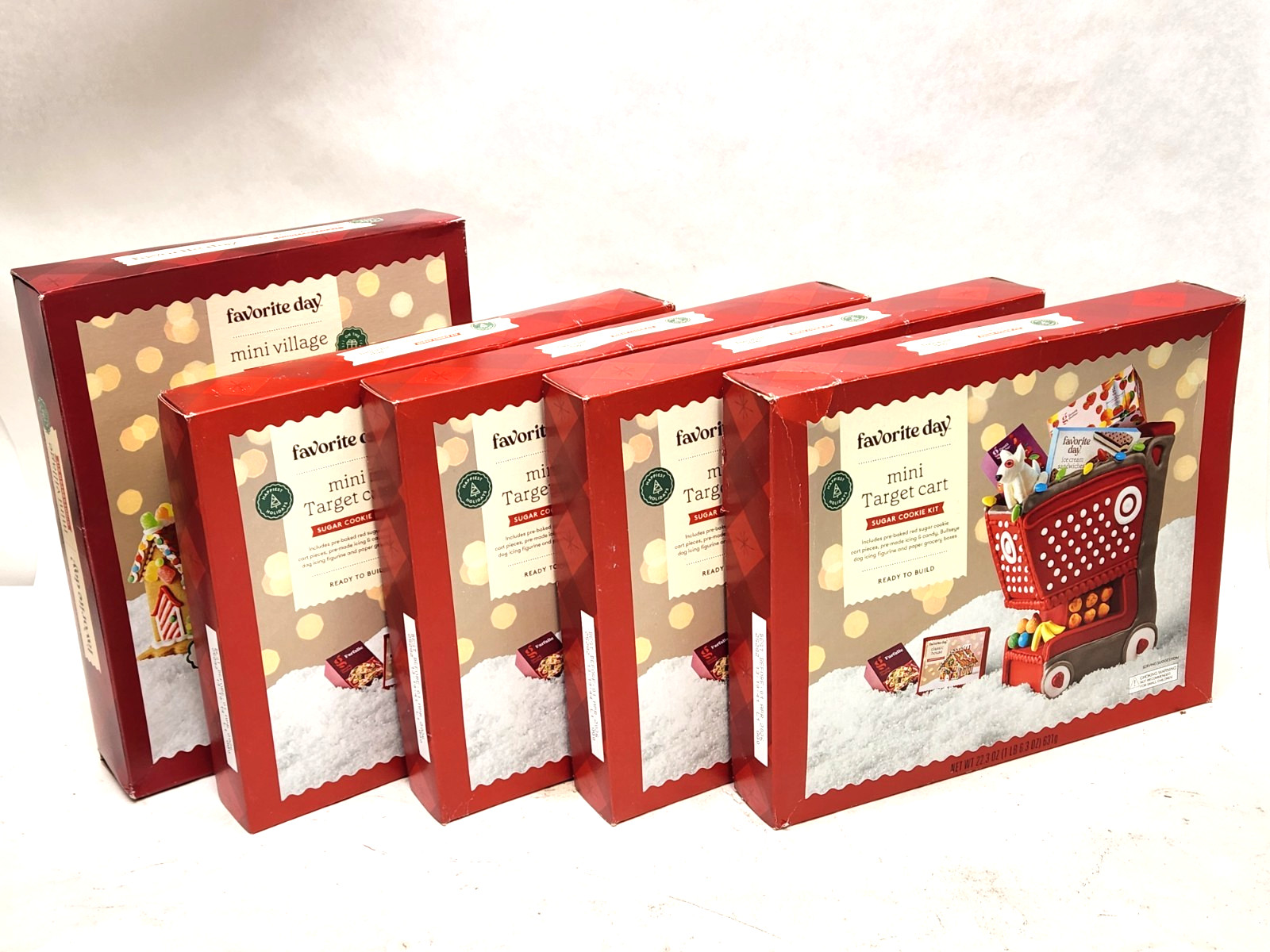 5- Favorite Day Mini Target Cart Sugar Cookie Kit & Mini Village Gingerbread Kit