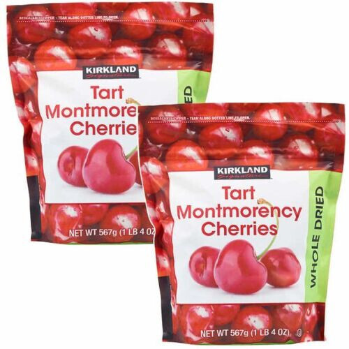 2.5 Pounds Kirkland Whole Dried Tart Montmorency Cherries 2 Bags