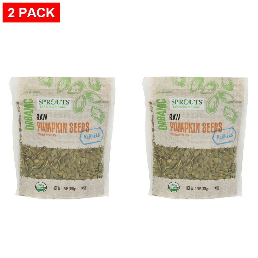 2 Pack – Sprouts Organic Raw Pumpkin Seed Kernels 12 oz