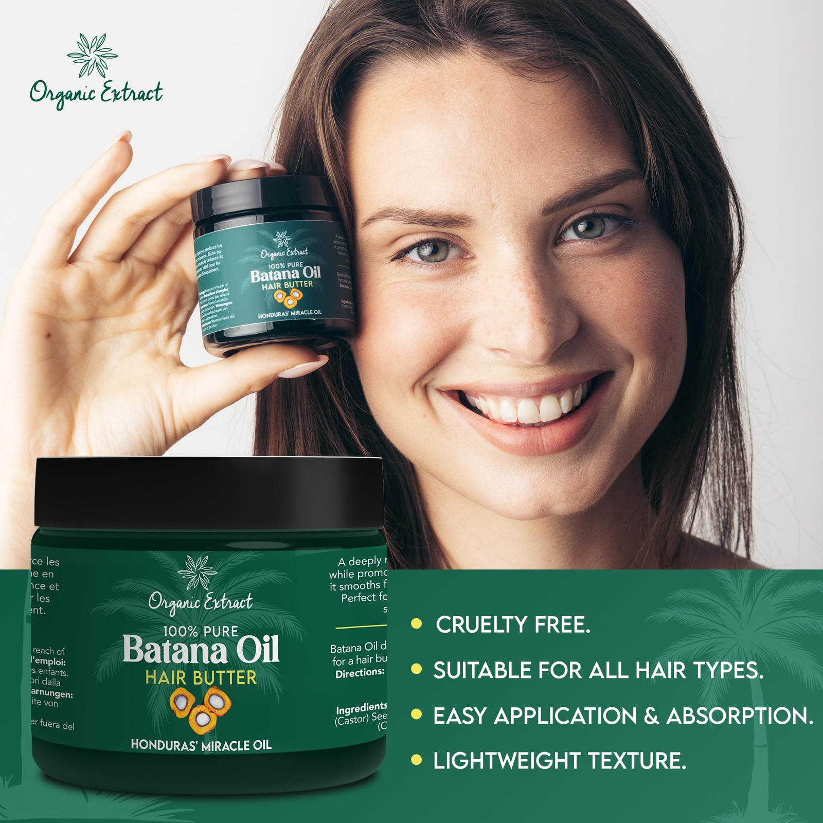 Batana Oil Hair Butter – 4 fl oz / 118ml – Natural Organic Butter, Nourishes …