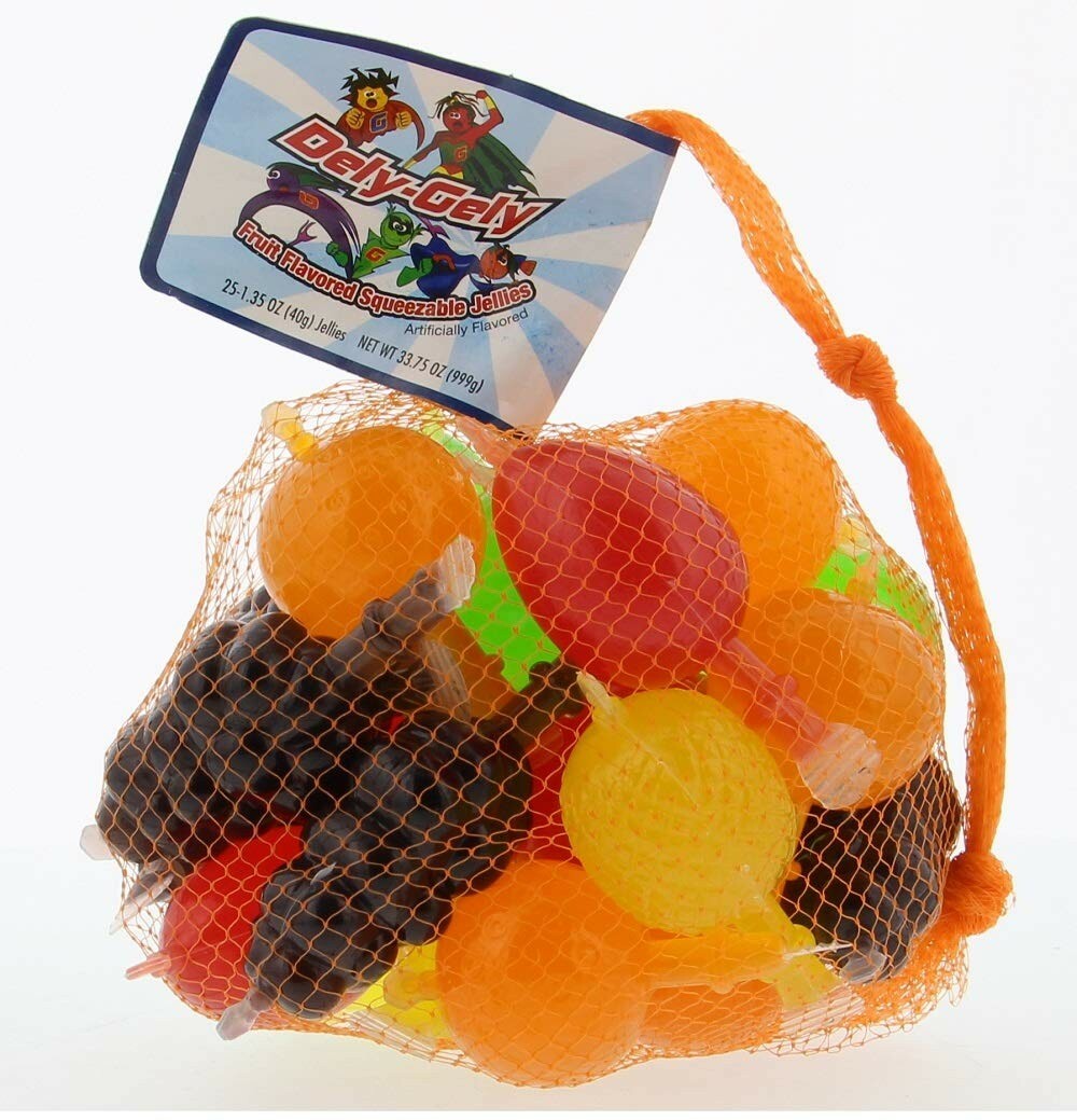 Dely Gely (25 count) Bag Squeezable Jellies! TikTok FAMOUS Fruit Candy Jelly