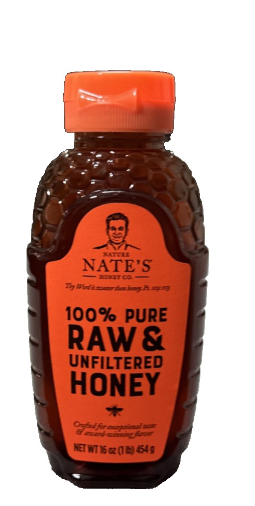 Honey Raw & Unfiltered 100% Pure Nate’s Honey Lot of 4