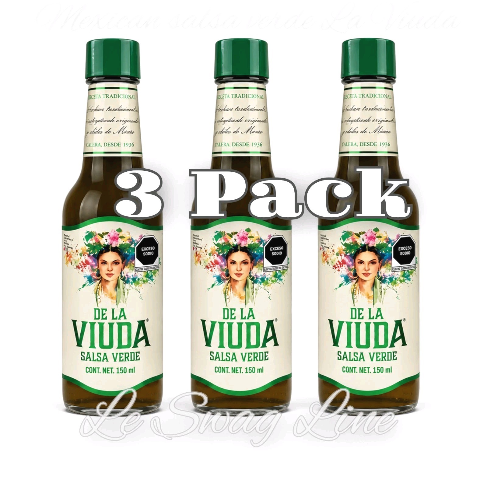 🔥3X De La Viuda Salsa Verde 150mL AUTHENTIC MEXICAN HOT SAUCE TACOS🔥