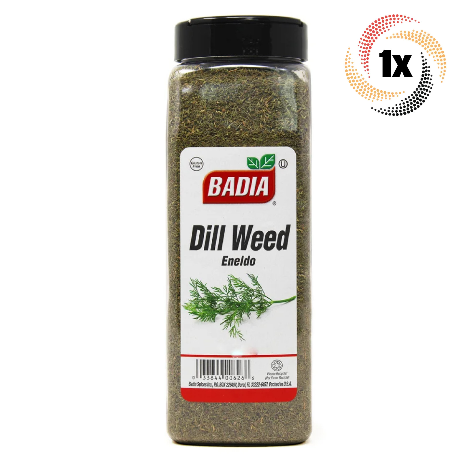 1x Shaker Badia Dill Weed Seasoning | 7oz | Gluten Free, No MSG & Kosher