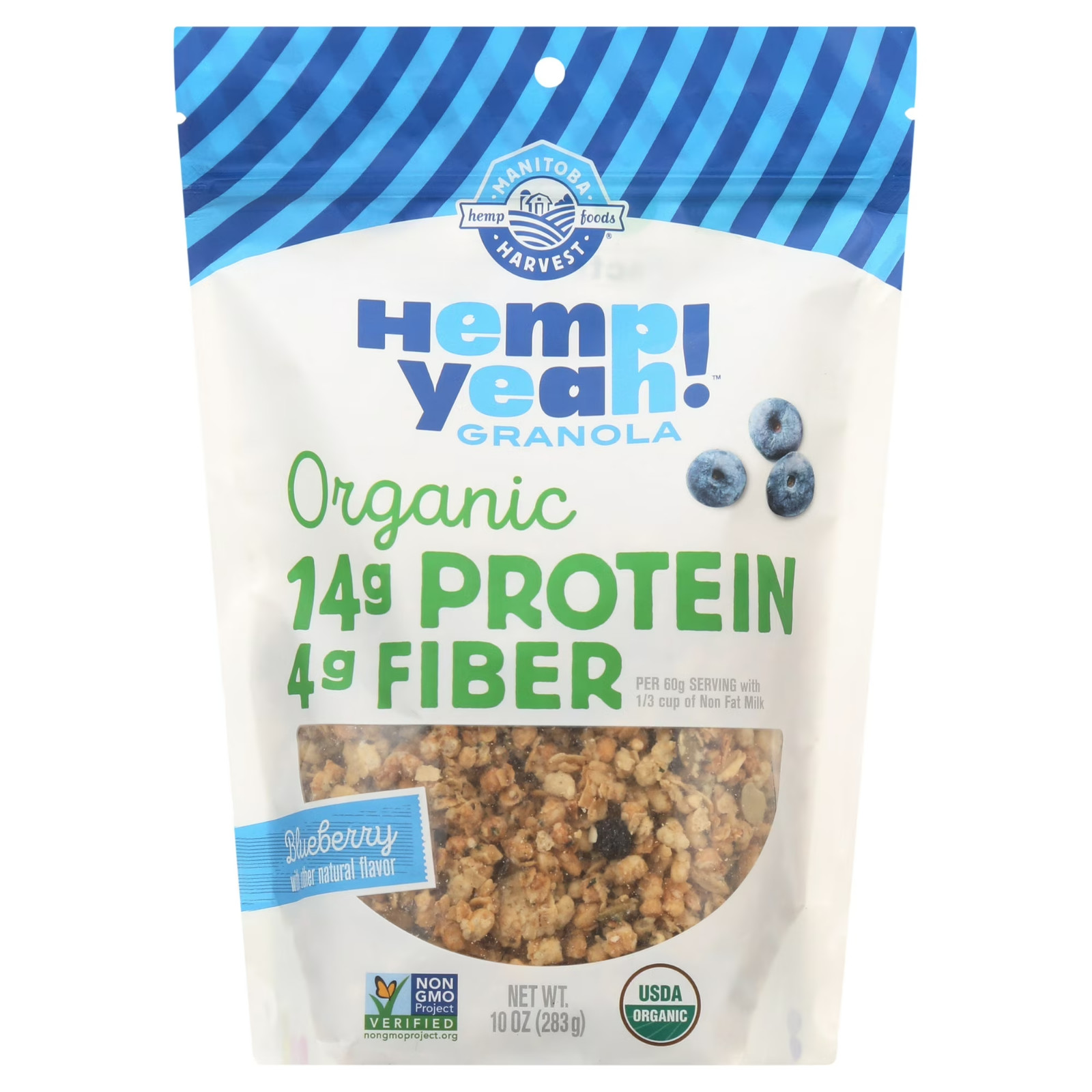 Manitoba Harvest Organic Granola, Hemp Yeah! Blueberry Granola, Organic Vegan Ce