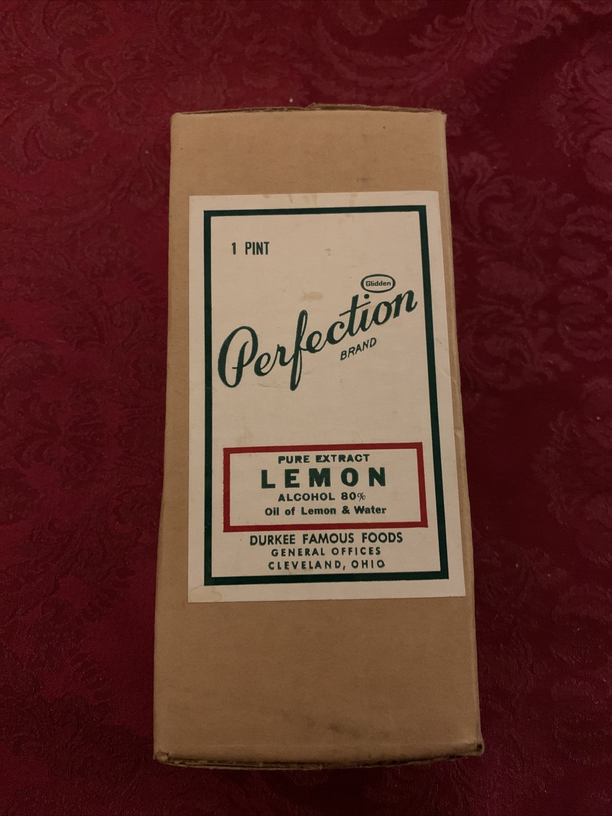 Durkee Famous Foods 16 fl oz. Pure Lemon Extract Glidden Perfection Brand NOS