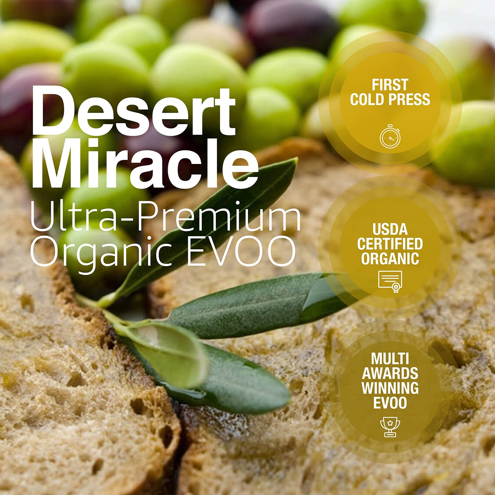 DESERT MIRACLE Cold Pressed Polyphenol Rich Moroccan 17 Fl Oz (Pack of 1)