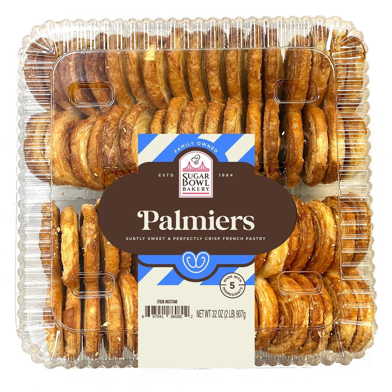 2Pack Sugar Bowl Bakery Petite Palmiers French Style Cookies 2 lb Each lb Total