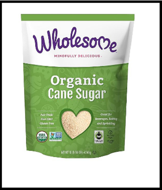 Wholesome Organic Cane Sugar, Fair Trade, Non GMO & Gluten Free, 10 Pound (Pack