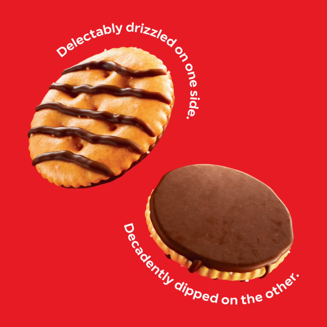 3 Pack RITZ Drizzled Minis Fudge Crackers 8 oz Bags Sweet & Salty Snack Crackers