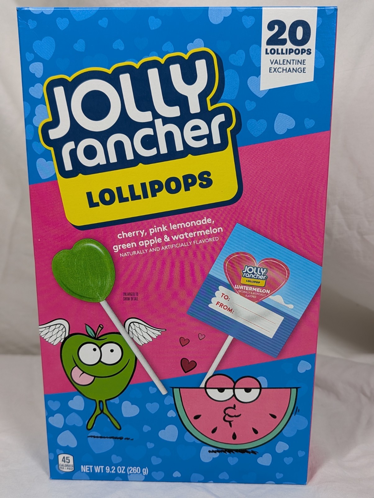 JOLLY RANCHER Assorted Fruit Lollipops 20 Count 9.2 oz Box BB 12/2026
