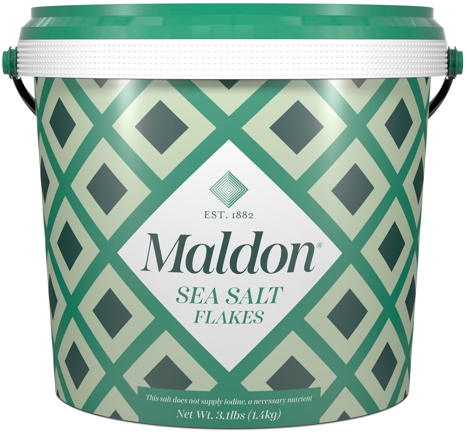 Maldon – Sea Salt Flakes Tub, 3.1 lb (1.4kg) – Unique Pyramid Shaped Salt…