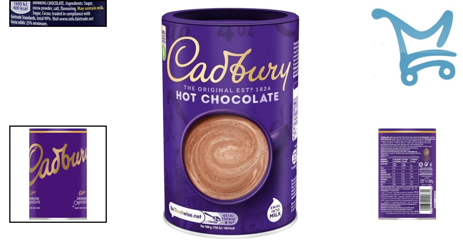 Drinking Chocolate UK Imported Rich Creamy Hot Cocoa Vegetarian 8.82oz