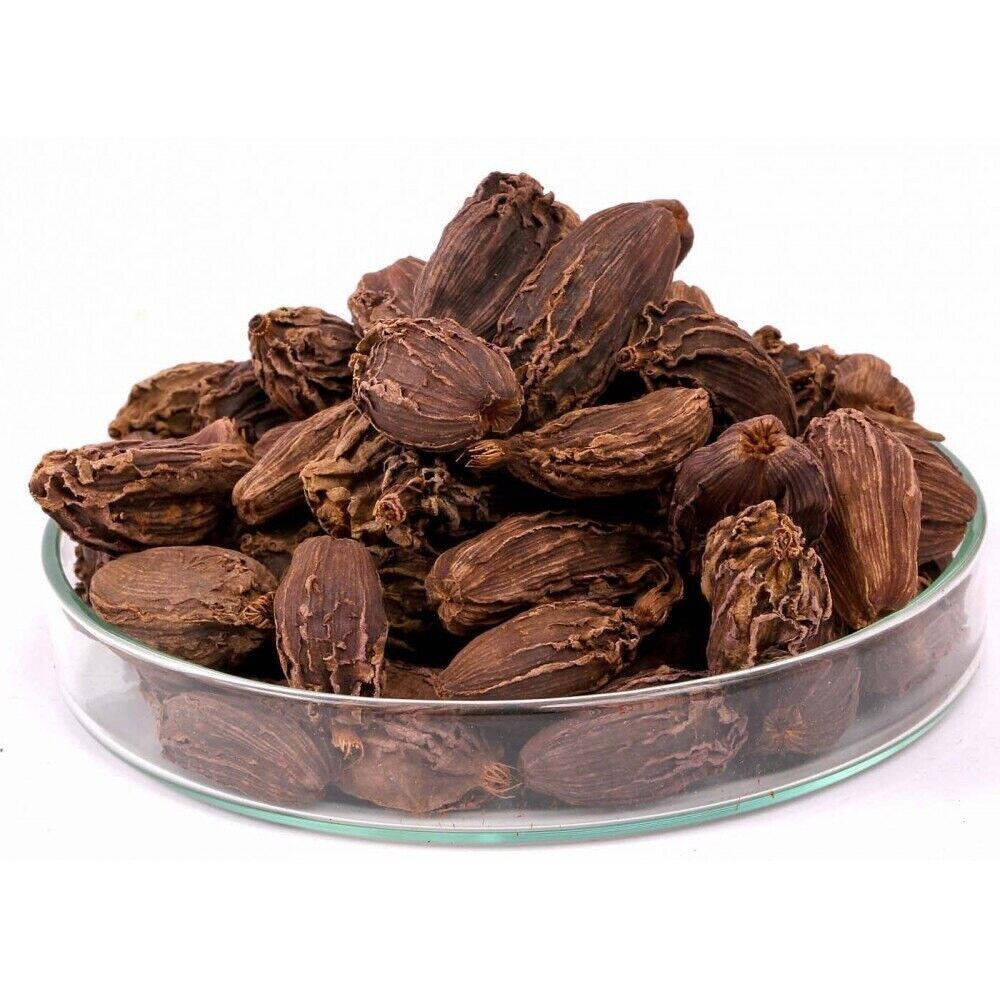 Whole Black indian Cardamom Pods Badi Elaichi PREMIUM QUALITY -100 gram to 1kg