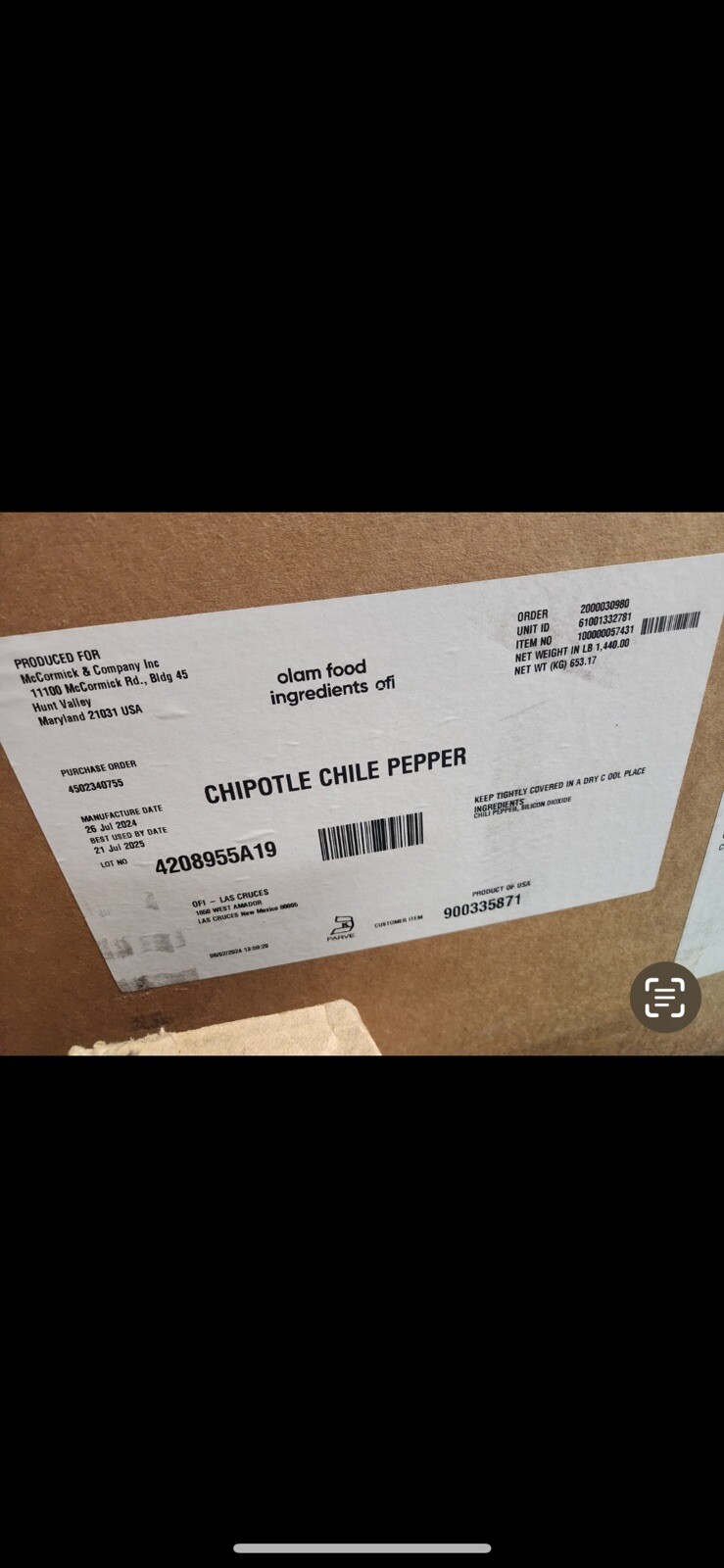 3 lbs Chili Pepper Powder made from smoked Morita peppers (jalapeños)