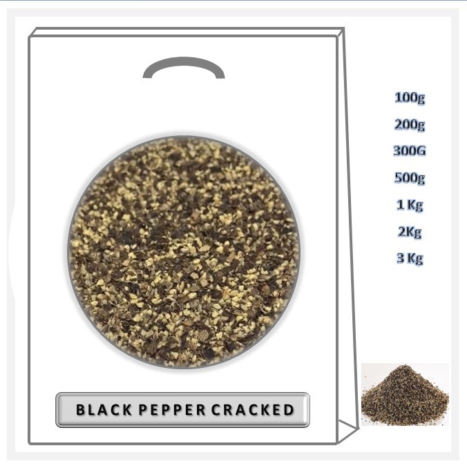 Black Pepper Crushed / Peppercorns Cracked 200g 500g 1kg 2kg 5kg 10kg Bulk