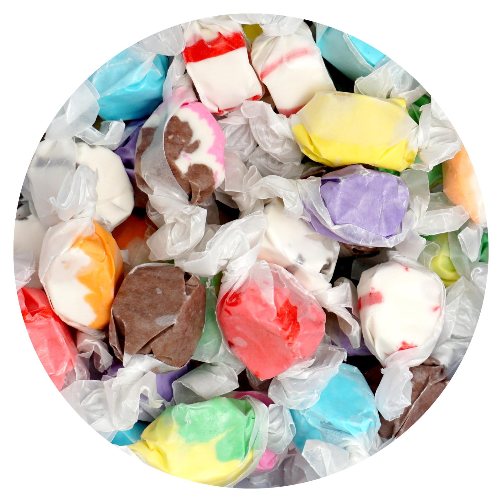 Salt Water Taffy Assorted Mix, 1 Pound Bulk Bag, 10 Assorted Flavors, Individ…
