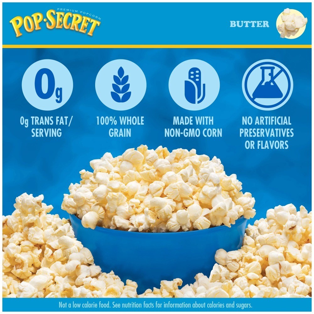 Microwave corn, 100 Calorie Butter Flavor, 1.1 oz Mini Bags, 12 Ct