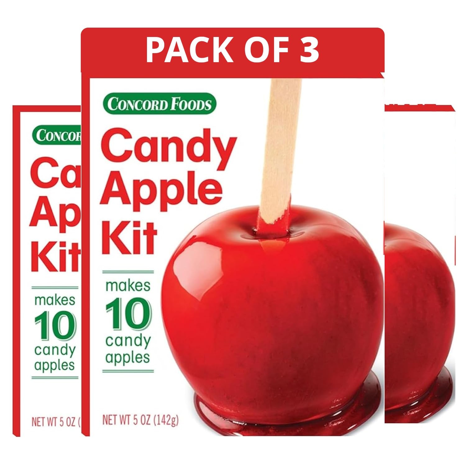 Candy Apple Kit 3 Pack – Easy Mix with 10 Sticks for Fairs, Fundraisers, Treats