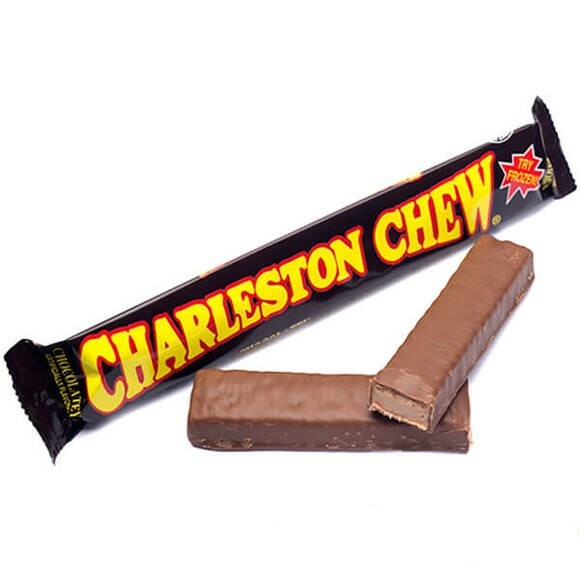 FRESH Charleston Chew Chocolate Nougat Chocolate Coating 2 Single Bars