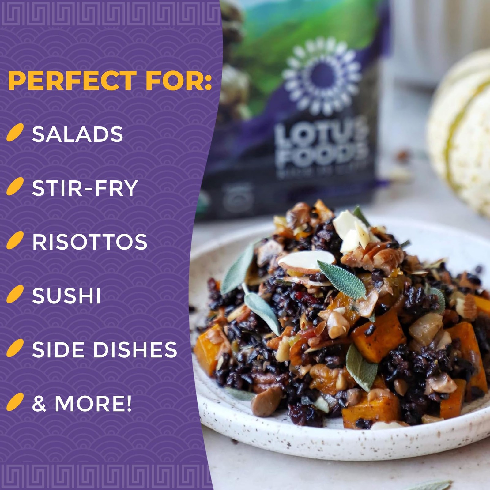 Bulk Organic Forbidden Rice – Black Rice Organic, Purple Rice, Black Rice Bul…
