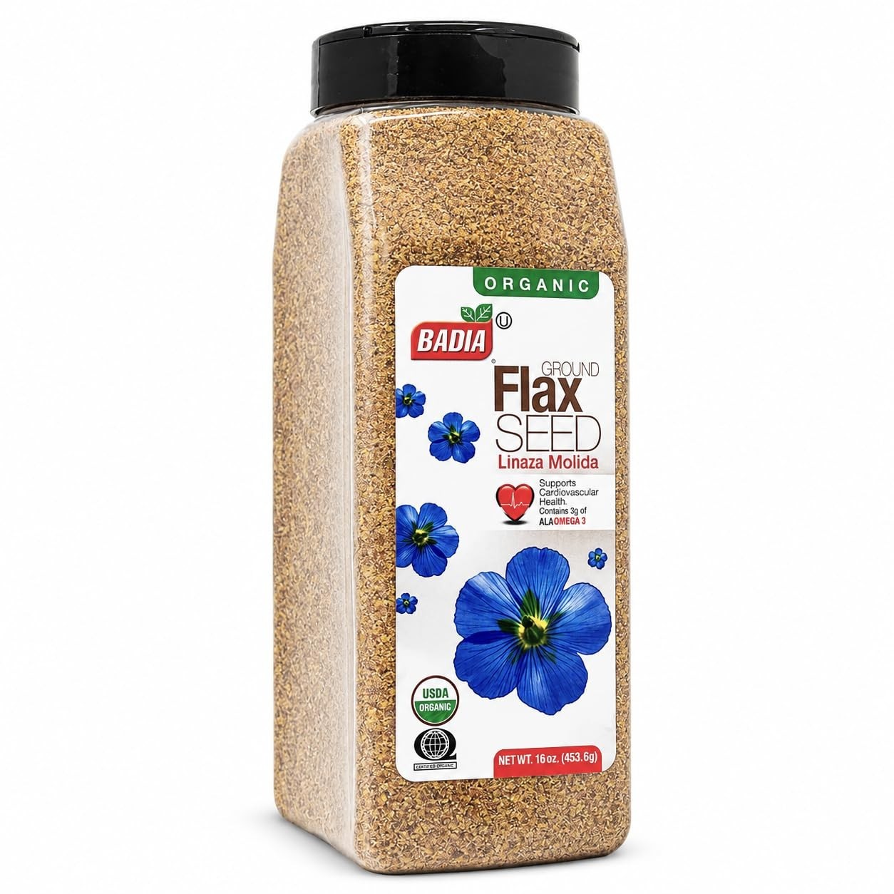 Badia Organic Flax Seed, Ground, 16-Ounce