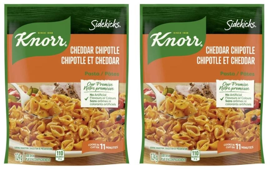 Knorr Sidekicks Cheddar Chipotle Pasta Side Dish, 124g (2 Pack)